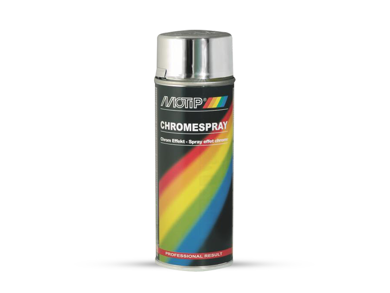 MOTIP krómhatású ezüst festék spray beltéri használatra.